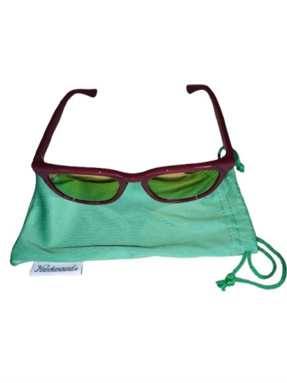 Knockaround Sunglasses - Classic Red Frames with Tinted Mirrored Lenses